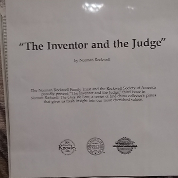 Norman Rockwell Limited Edition numbered plate by the Knowles Fine China company - Picture 5 of 7